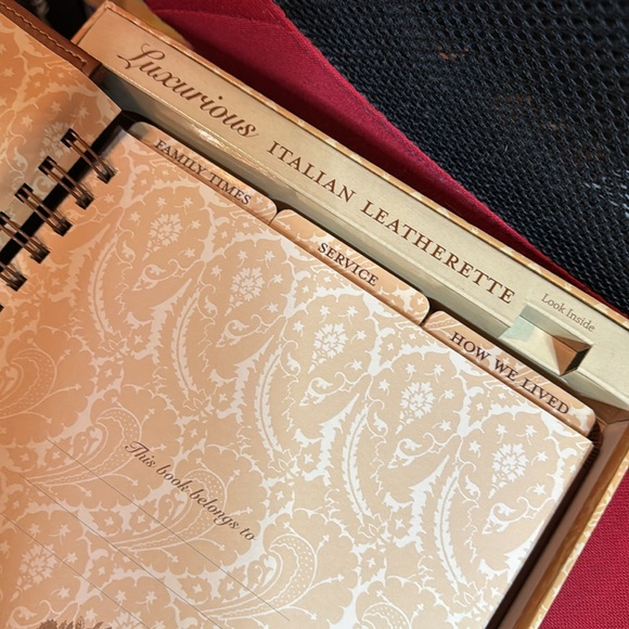 Our Family History, Brown Italian Leather Family Keepsake Journal, original box - Picture 6 of 16